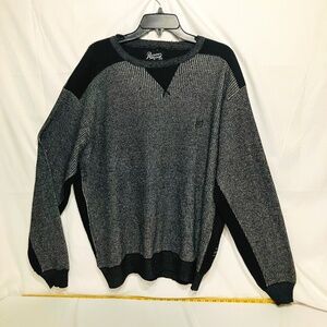 Vintage crew neck knitpullover Rocawear Y2K black-grey heather men vintage 2xl